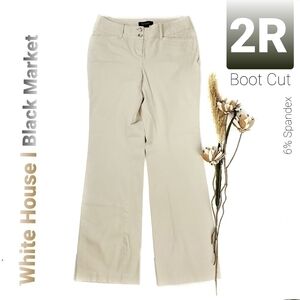 New WHBM Cream Boot Cut Pants  2R